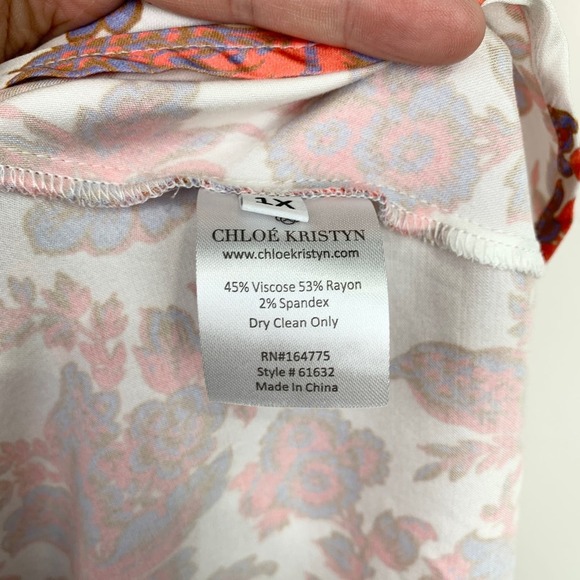 NWT Chloe Kristyn Skirts in Coral and White Size 1X - Picture 5 of 7